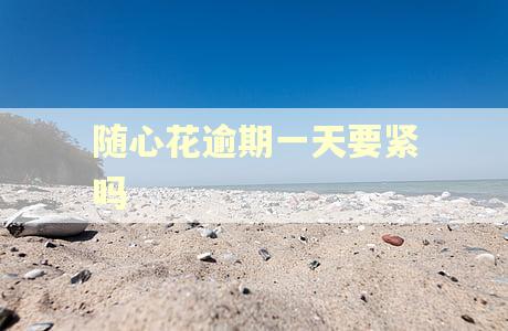 随心花逾期一天要紧吗