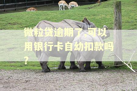 微粒贷逾期了,可以用银行卡自幼扣款吗?