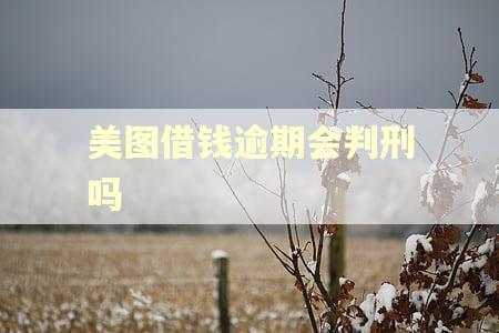 美图借钱逾期会判刑吗