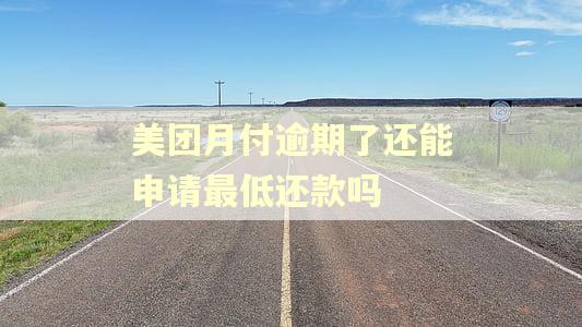 美团月付逾期了还能申请最低还款吗