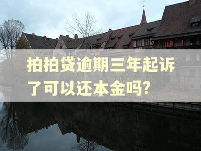 拍拍贷逾期三年起诉了可以还本金吗?