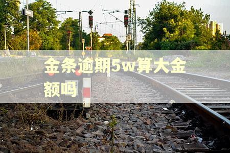 金条逾期5w算大金额吗 金条逾期5w算大金额吗