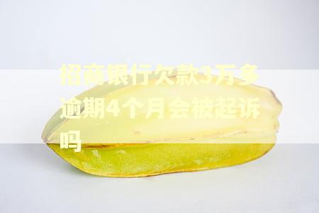 招商银行欠款3万多逾期4个月会被起诉吗