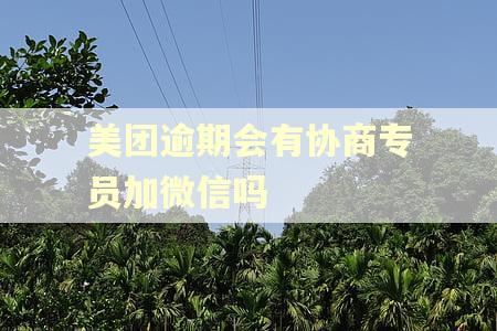 美团逾期会有协商专员加微信吗