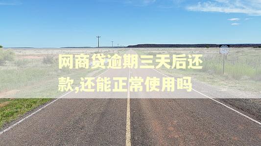 网商贷逾期三天后还款,还能正常使用吗