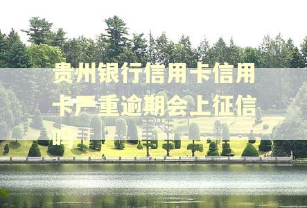 贵州银行信用卡信用卡严重逾期会上征信吗