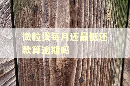 微粒贷每月还最低还款算逾期吗
