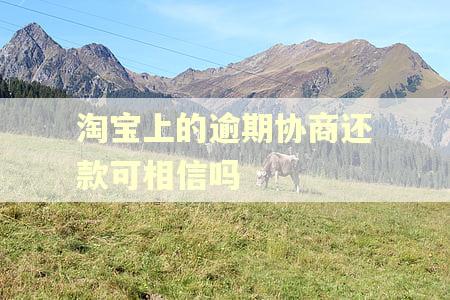 淘宝上的逾期协商还款可相信吗