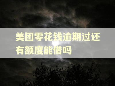 美团零花钱逾期过还有额度能借吗 美团零花钱逾期过还有额度能借吗