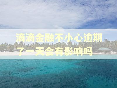 滴滴金融不小心逾期了一天会有影响吗