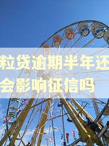 微粒贷逾期半年还清还会影响征信吗