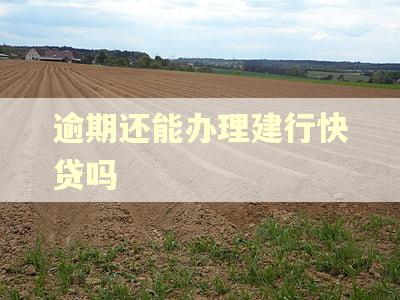 逾期还能办理建行快贷吗