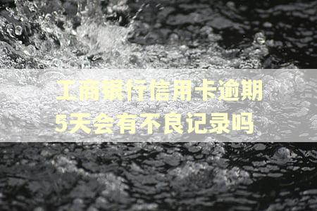 工商银行信用卡逾期5天会有不良记录吗