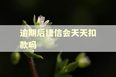 逾期后捷信会天天扣款吗