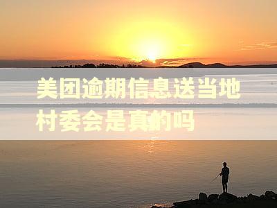 美团逾期信息送当地村委会是真的吗