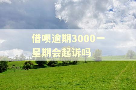 借呗逾期3000一星期会起诉吗