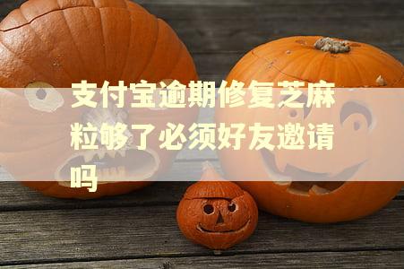 支付宝逾期修复芝麻粒够了必须好友邀请吗