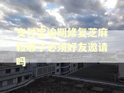 支付宝逾期修复芝麻粒够了必须好友邀请吗