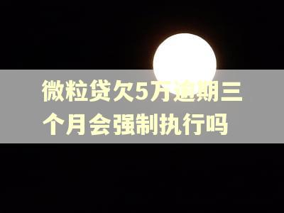 微粒贷欠5万逾期三个月会强制执行吗