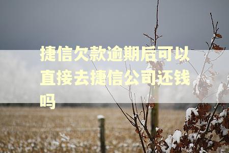 捷信欠款逾期后可以直接去捷信公司还钱吗 捷信欠款逾期后可以直接去捷信公司还钱吗