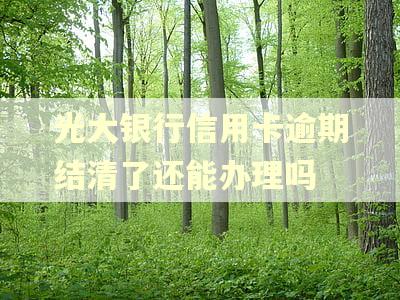光大银行信用卡逾期结清了还能办理吗