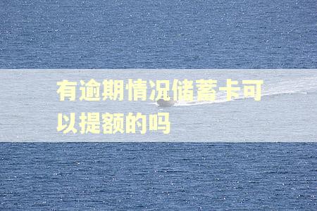 有逾期情况储蓄卡可以提额的吗