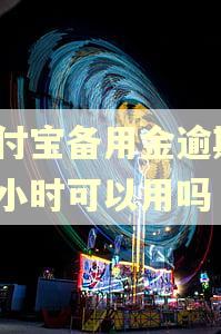 支付宝备用金逾期6个小时可以用吗