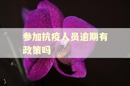 参加抗疫人员逾期有政策吗