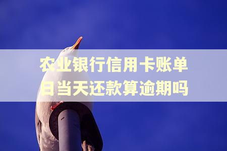 农业银行信用卡账单日当天还款算逾期吗