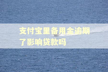 支付宝里备用金逾期了影响贷款吗