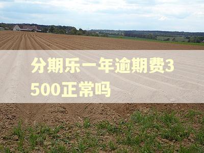 分期乐一年逾期费3500正常吗 分期乐一年逾期费3500正常吗