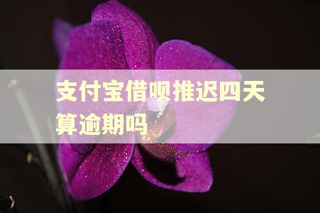 支付宝借呗推迟四天算逾期吗