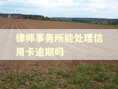律师事务所能处理信用卡逾期吗