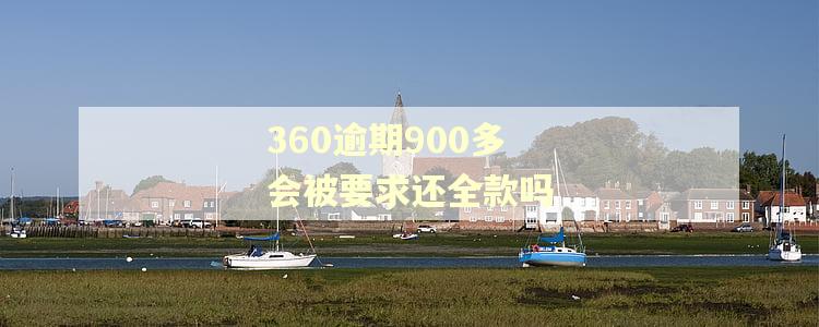 360逾期900多会被要求还全款吗