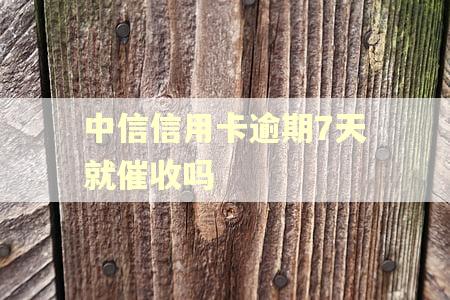 中信信用卡逾期7天就催收吗