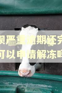 花呗严重逾期还完款了可以申请解冻吗