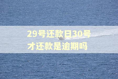 29号还款日30号才还款是逾期吗