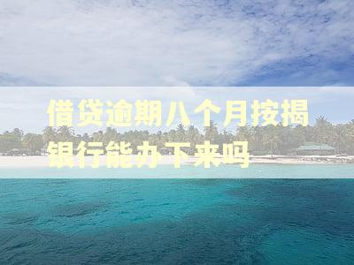 借贷逾期八个月按揭银行能办下来吗