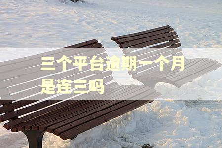 三个平台逾期一个月是连三吗