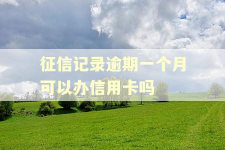 征信记录逾期一个月可以办信用卡吗