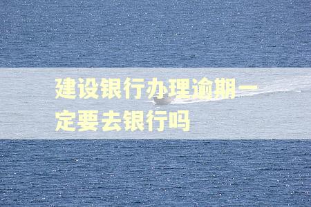 建设银行办理逾期一定要去银行吗