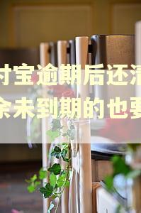 支付宝逾期后还清了剩余未到期的也要还吗