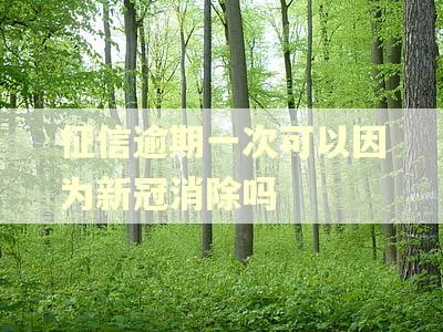 征信逾期一次可以因为新冠消除吗
