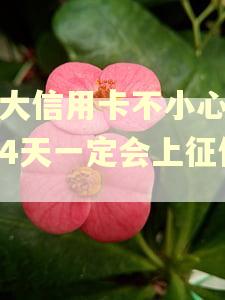 光大信用卡不小心逾期4天一定会上征信吗