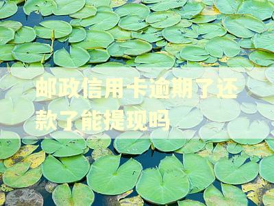 邮政信用卡逾期了还款了能提现吗