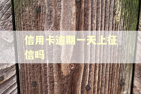 信用卡逾期一天上征信吗