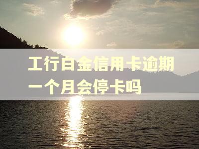 工行白金信用卡逾期一个月会停卡吗