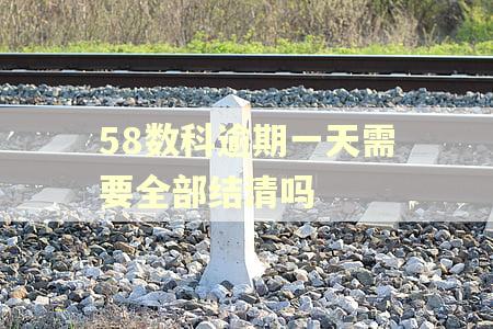 58数科逾期一天需要全部结清吗