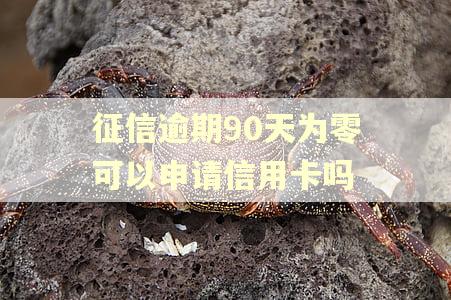 征信逾期90天为零可以申请信用卡吗