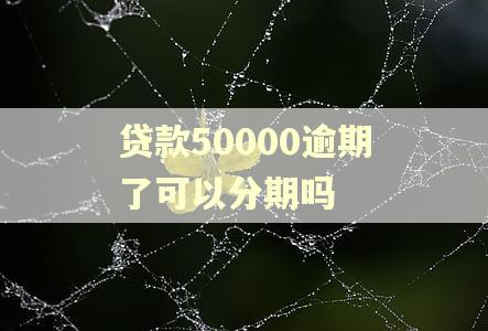 贷款50000逾期了可以分期吗